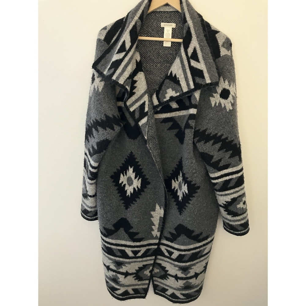 Max Studio Oversized Aztec Print Cardigan Sz XL
